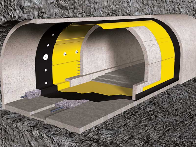 Extrusion de feuilles d'étanchéité pour tunnels série T